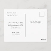 Carte Postale Elegant Holiday Silver Christmas Trees Green Bows (Dos)