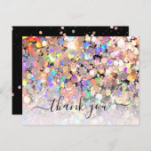 Carte Postale Élégant Holographe Parties scintillant maquillage  (Devant / Derrière)