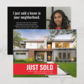 Carte Postale Élégant immobilier personnalisable - JUSTE VENDU (Devant / Derrière)