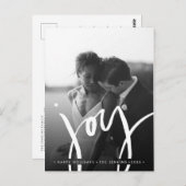 Carte Postale Elégant intemporel Simple JOY HOLIDAYS PHOTO (Devant / Derrière)