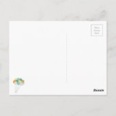 Carte Postale Elégant Jardin Fleur Japonais Bleu Clair (Dos)