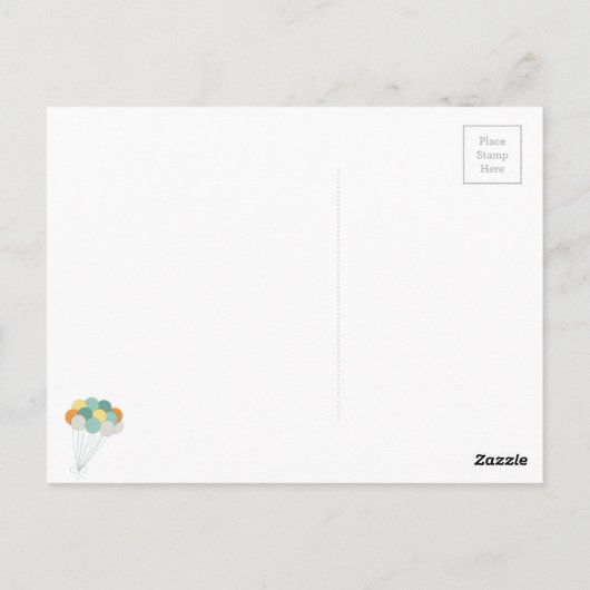 Carte Postale Elégant Jardin Fleur Japonais Bleu Clair (Dos)