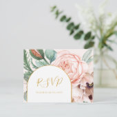 Carte Postale Elégant jardin fleuri | Pastel Song Request RSVP (Debout devant)