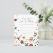 Carte Postale Elégant Jardin Fleurs Aquarelle Idées Date (Debout devant)