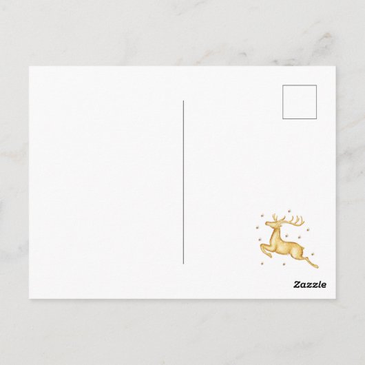 Carte Postale Elégant Joyeux Noël, Joyeux Fêtes (Dos)