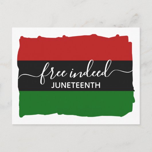 Carte Postale Élégant JUNETE JUNEENTH PANAfricain LIBRE (Devant)