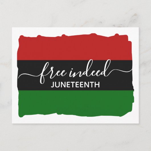 Carte Postale Élégant JUNETEENTH panafricain GRATUIT EN VÉRITÉ (Devant)