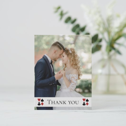 Carte Postale Elégant Las Vegas Mariage Merci photo (Debout devant)