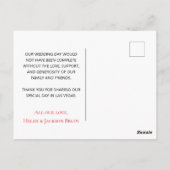 Carte Postale Elégant Las Vegas Mariage Merci photo (Dos)