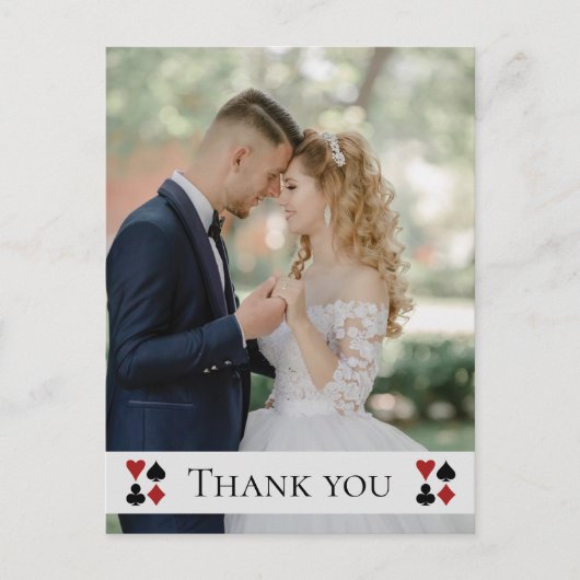 Carte Postale Elégant Las Vegas Mariage Merci photo (Devant)