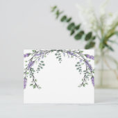 Carte Postale Élégant lavande et eucalyptus aquarelle (Debout devant)