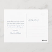 Carte Postale Élégant Lavande Floral Mariage de dentelle Merci (Dos)