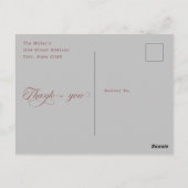 Carte Postale Élégant lettrage main Mariage moderne Photo Postca (Dos)