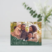 Carte Postale Elégant lettrage moderne photo Noël vacances (Debout devant)