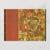 Élégant livre d'antiquités, Motif de swirl orné