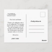 Carte Postale Elegant Love Heart Script Mariage Photo (Dos)