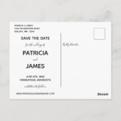 Carte Postale Élégant, magique et gras floral Enregistrer la dat (Dos)