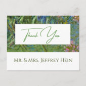 Carte Postale Élégant Mariage Botanique Monet Nymphéas (Devant)