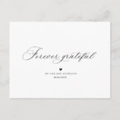 Carte Postale élégant mariage calligraphie merci (Devant)