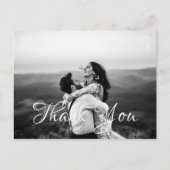 Carte Postale Élégant Mariage de calligraphie Merci (Devant)