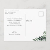 Carte Postale Élégant Mariage de calligraphie Merci photo (Dos)