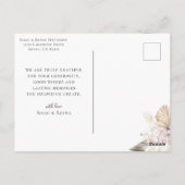 Carte Postale Élégant Mariage de calligraphie Merci photo (Dos)