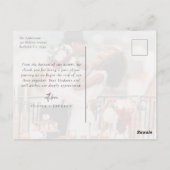 Carte Postale Élégant Mariage de script chic Merci photo (Dos)