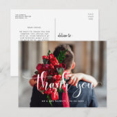 Carte Postale Elégant mariage élégant merci (Devant / Derrière)