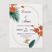 Carte Postale Élégant Mariage floral tropical (Devant)