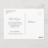 Carte Postale Élégant mariage noir, bordeaux et roux (Dos)