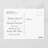 Carte Postale Elégant mariage Parties scintillant argent Enregis (Dos)