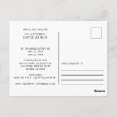 Carte Postale Élégant Mariage photo de script simple (Dos)