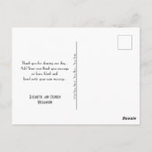 Carte Postale Elégant Mariage photo Gatsby Déco 1920 Thankyou (Dos)