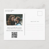 Carte Postale Élégant mariage photo simple Enregistrer la date (Dos)