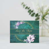 Carte Postale Élégant Mariage vert (Debout devant)
