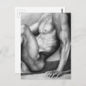 Carte postale Élégant Masculin Mannequin Bodybuild (Devant / Derrière)