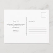 Carte Postale Élégant Merci de la culture de la verdure (Dos)