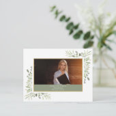 Carte Postale Élégant Merci de la culture de la verdure (Debout devant)