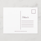 Carte Postale Elégant Merci de mariage Floral Gold Frame (Dos)