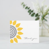 Carte Postale Élégant Merci de tournesol (Debout devant)