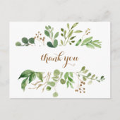 Carte Postale Elégant Merci de verdure feuille Eucalyptus (Devant)