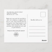 Carte Postale Élégant Merci d'entreprise de Noël (Dos)