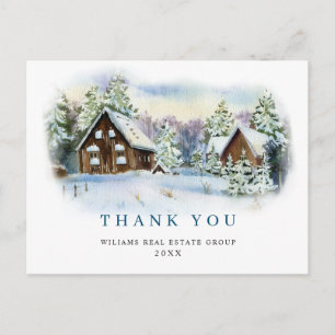 Carte Postale Élégant Merci d'entreprise de Noël