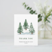 Carte Postale Élégant Merci d'entreprise de Noël (Debout devant)