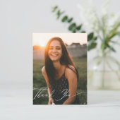 Carte Postale Élégant Merci photo de calligraphie (Debout devant)