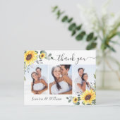 Carte Postale Élégant Merci PHOTO Eucalyptus tournesol (Debout devant)