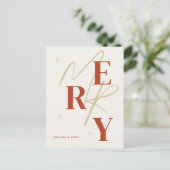 Carte Postale Elegant Merry Christmas Greeting Card (Debout devant)