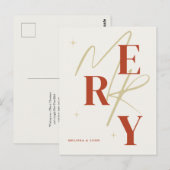 Carte Postale Elegant Merry Christmas Greeting Card (Devant / Derrière)