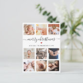 Carte Postale Élégant minimal 9 photo Collage de Noël (Debout devant)