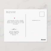 Carte Postale Élégant minimal 9 photo Collage de Noël (Dos)